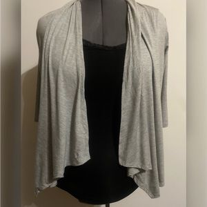 Torrid gray drape cardigan